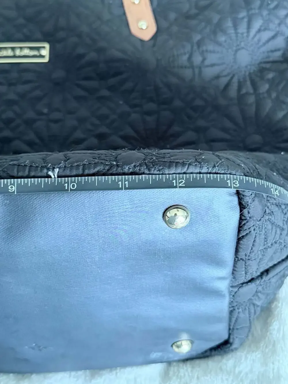 Petunia Pickle Bottom Downtown Tote Quilted Black Diaper Bag